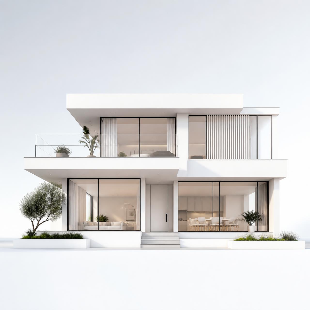 Maison contemporaine dont RelevScan3D recrée les plans